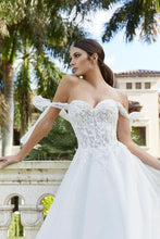 Load image into Gallery viewer, MoriLee Blu - #5983 - Crystal Beaded, Three-Dimensional Floral over Lace Bodice Ball Gown Wedding Dress
